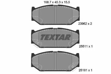 Тормозные колодки на Suzuki Swift  Textar 2396201.