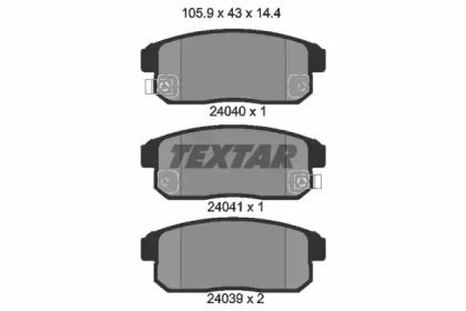 Тормозные колодки Textar 2404001.
