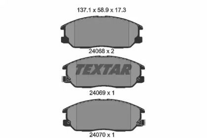 Тормозные колодки Textar 2406801.