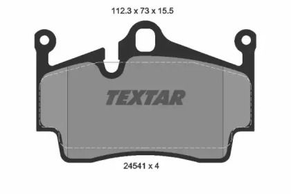 Гальмівні колодки на Porsche Boxster  Textar 2454101.
