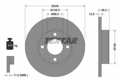 Тормозной диск Textar 92025900.