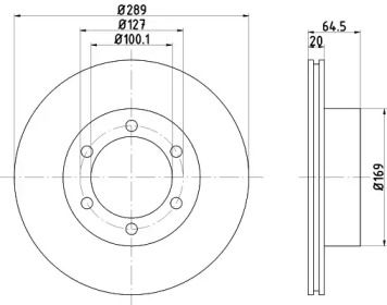 Вентилируемый тормозной диск на Тайота 4-Раннер  Textar 92076300.