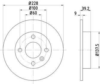 Тормозной диск на Вольво 460  Textar 92082800.