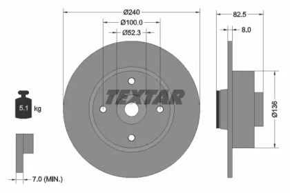 Тормозной диск Textar 92154400.