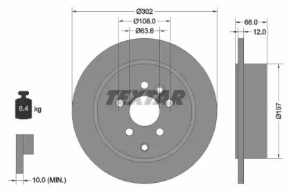 Тормозной диск Textar 92162703.