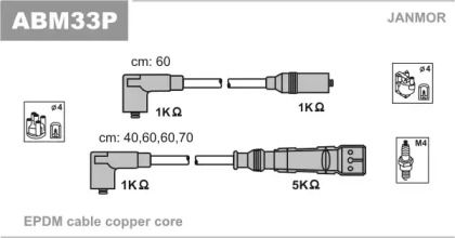 Высоковольтные провода зажигания Janmor ABM33P.