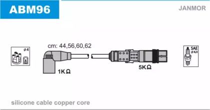 Высоковольтные провода зажигания на Шкода Октавия А5  Janmor ABM96.