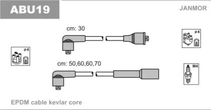 Высоковольтные провода зажигания на Фольксваген Дерби  Janmor ABU19.