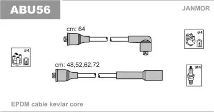 Высоковольтные провода зажигания на Seat Ibiza  Janmor ABU56.