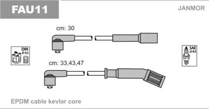 Высоковольтные провода зажигания Janmor FAU11.