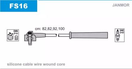 Высоковольтные провода зажигания Janmor FS16.