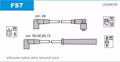 Высоковольтные провода зажигания Janmor FS7.