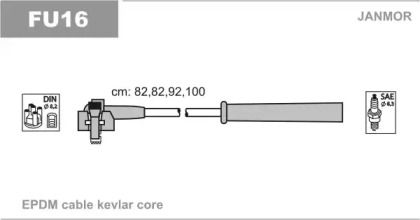 Высоковольтные провода зажигания на Форд Сиерра  Janmor FU16.