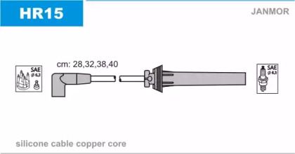 Високовольтні дроти запалювання на Міні Купер  Janmor HR15.