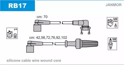 Високовольтні дроти запалювання Janmor RB17.