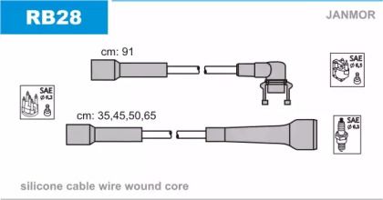 Высоковольтные провода зажигания Janmor RB28.