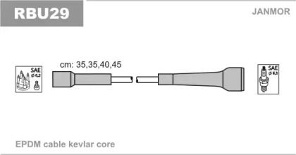 Высоковольтные провода зажигания Janmor RBU29.