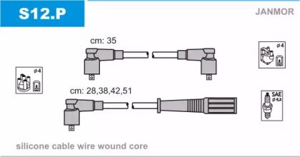 Высоковольтные провода зажигания Janmor S12.P.