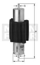 Топливный фильтр на Ауди А6 С7 Mann-Filter WK 6037.
