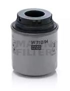 Масляный фильтр на Шкода Октавия А5  Mann-Filter W 712/94.