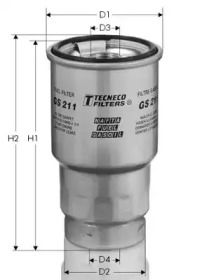 Топливный фильтр на Тайота Хайэйс  Tecneco Filters GS211.