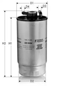 Топливный фильтр на БМВ 330 Tecneco Filters GS9554.