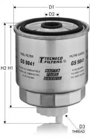 Топливный фильтр на Хюндай Гетц  Tecneco Filters GS9841.