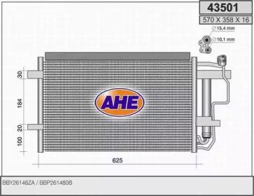 Радіатор кондиціонера AHE 43501.