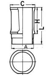 Гильза цилиндра на Citroen Xantia  Kolbenschmidt 89301110.