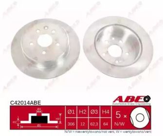 Гальмівний диск на Lexus IS  ABE C42014ABE.