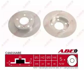 Гальмівний диск на Ауді A4 Б6 ABE C4A016ABE.