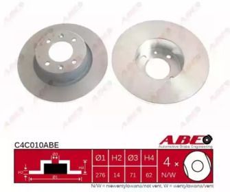 Тормозной диск ABE C4C010ABE.