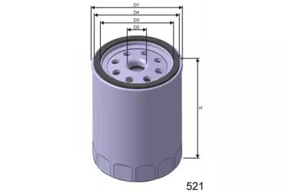Масляный фильтр на Лянча Ипсилон  Misfat Z438.