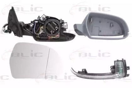 Праве бокове дзеркало на Audi A4  Blic 5402-25-049340P.