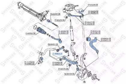 Сайлентблок важеля на Audi A4 Allroad  Stellox 77-00853-SX.