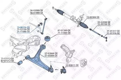 Втулка переднего стабилизатора на Seat Leon  Stellox 79-00536-SX.