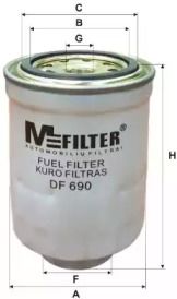 Паливний фільтр на Мазда 3 ВК Mfilter DF 690.