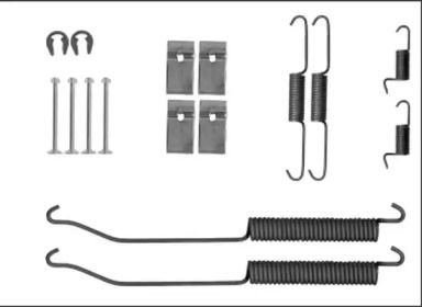 Ремкомплект задніх барабанних гальм Hella Pagid 8DZ 355 205-871.