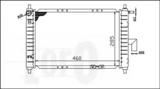 Алюминиевый радиатор охлаждения двигателя на Daewoo Matiz  Loro 007-017-0003.