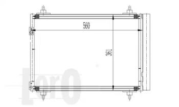 Радіатор кондиціонера на Citroen Berlingo  Loro 009-016-0016.