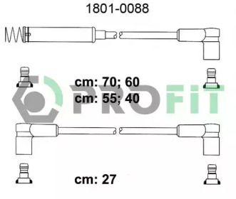 Високовольтні дроти запалювання на Opel Combo  Profit 1801-0088.