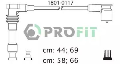 Высоковольтные провода зажигания на Opel Corsa  Profit 1801-0117.