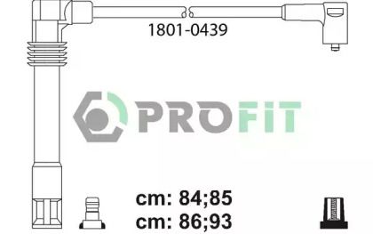 Высоковольтные провода зажигания Profit 1801-0439.