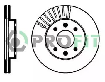 Вентильований передній гальмівний диск на Renault Megane  Profit 5010-0158.