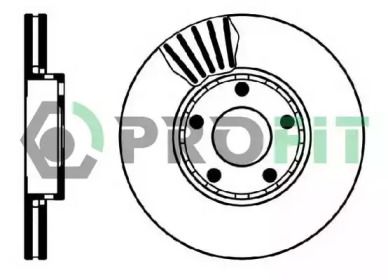 Вентильований передній гальмівний диск на Ауді A4 Б8 Profit 5010-0320.