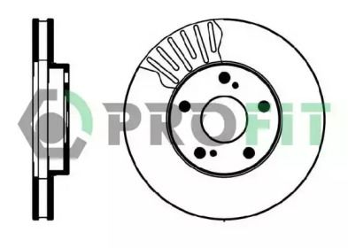 Вентилируемый передний тормозной диск на Тайота Камри  Profit 5010-0501.