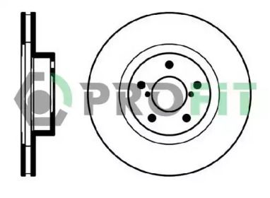 Вентильований передній гальмівний диск на Subaru Forester  Profit 5010-0679.