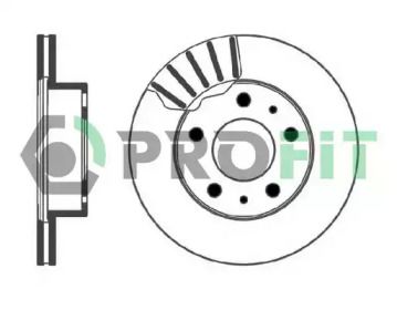 Вентилируемый передний тормозной диск на Пежо 806  Profit 5010-0768.