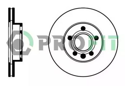 Вентильований передній гальмівний диск на Volkswagen LT  Profit 5010-1010.