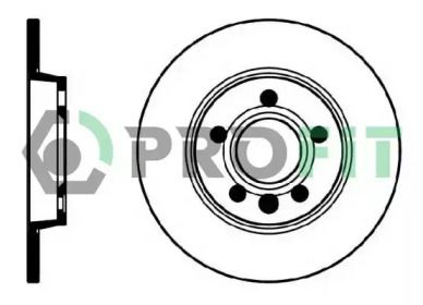 Задний тормозной диск на Volkswagen Transporter  Profit 5010-1012.